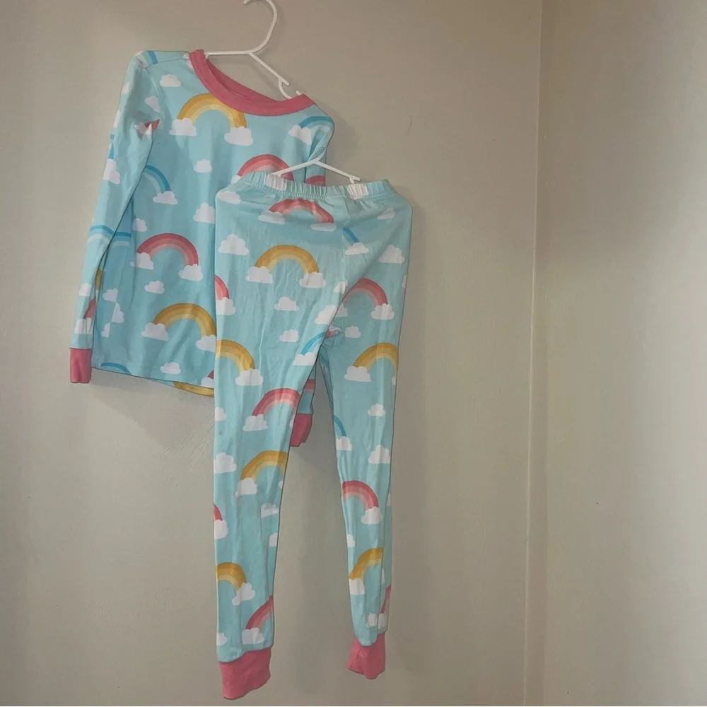 Eleanor Rose 6/7 Rainbow Pajama Set Blue and Pink